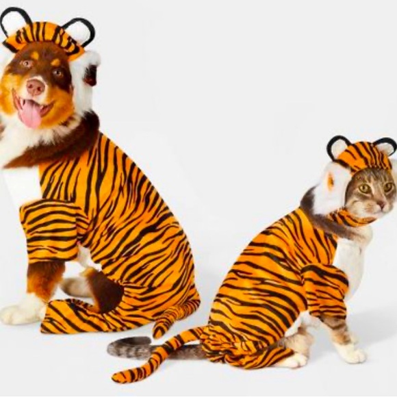 NEW Hyde and Eek tiger set dog or cat Halloween costume size M - Picture 2 of 9
